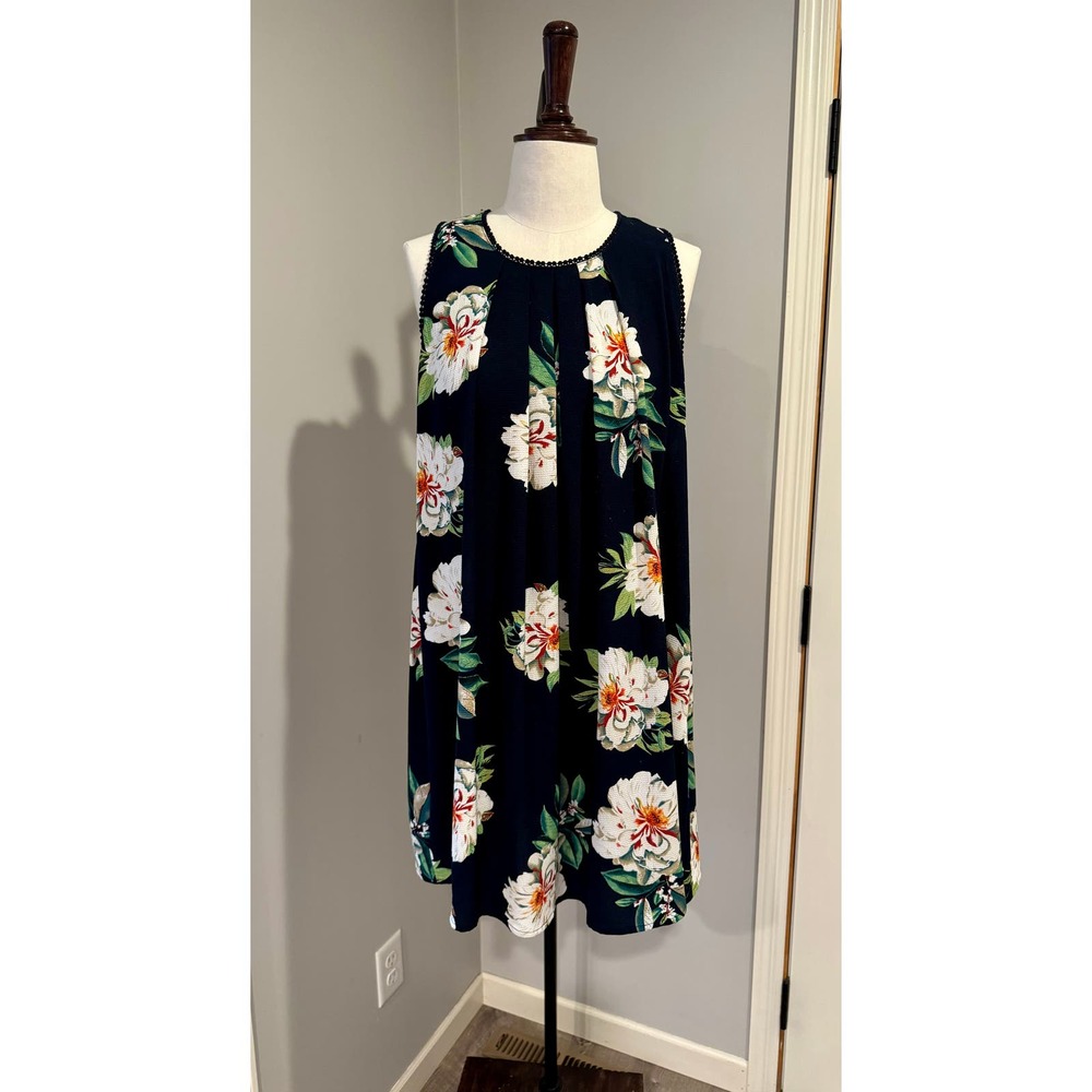 Umgee Navy Floral Mini Dress